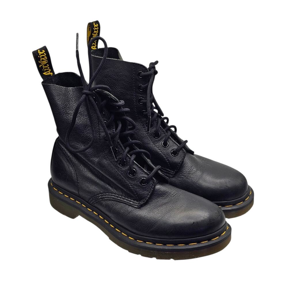 Dr. Martens 1460 Pascal Women's Black Leather Combat Boots Size 7 - Picture 4 of 9